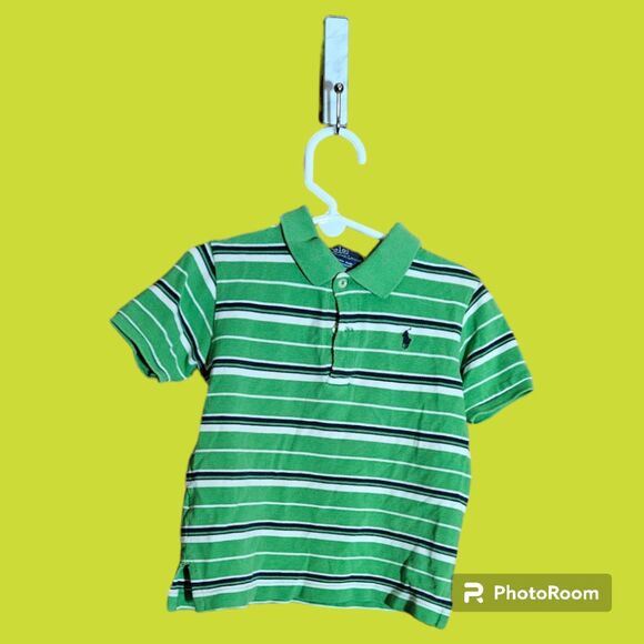 Polo by Ralph Lauren Green Stripe Boy's Size 2T (S100)‎ - Picture 1 of 2
